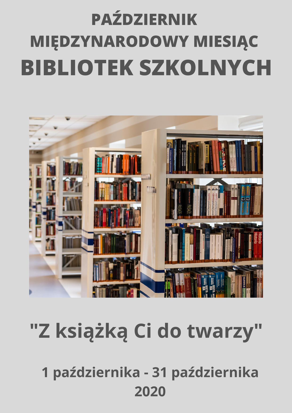 Plakat miesic bibliotek